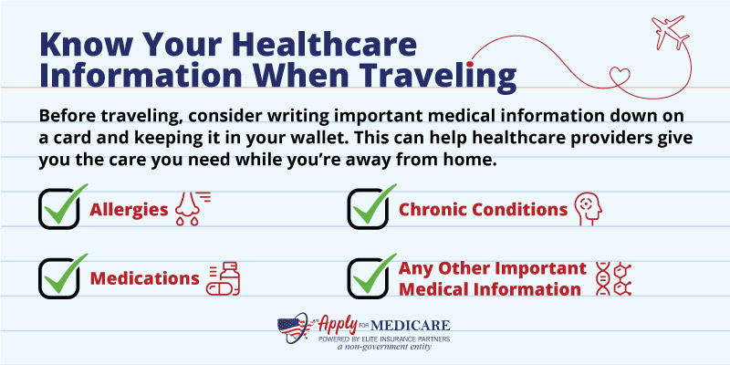 Checklist of healthcare information you should know before traveling